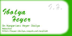 ibolya heyer business card